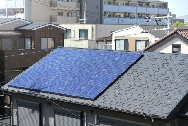 太陽光発電の施工写真